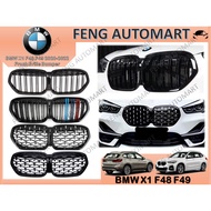 BMW X1 F48 F49 2020-2022 Front Grille Kidney Glossy Black Diamond Meteor M Style Bumper Grill