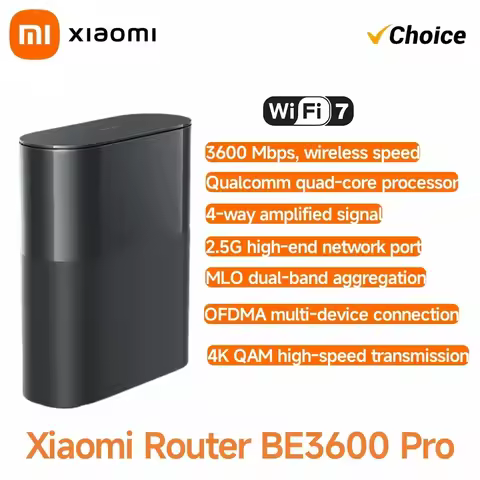 Xiaomi BE3600 Pro Wi-Fi 7 Dual-Band Mesh Router Qualcomm Quad-Core 2.5G Ports Game Acceleration Blue