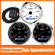 Universal Speed Meter Odometer Gauge Motorcycle 85mm GPS Speedometer Gauge with GPS Sensor MPH Mile 