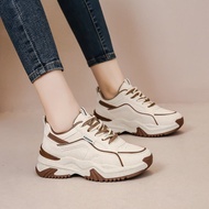 Women's Thick Sole Height-Boosting Sneakers Rubber Sole Versatile Casual Shoes