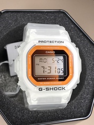 [Watchwagon] Casio G-Shock DW-5600LS-7  Semi-Transparent White Resin Band Orange Face  DW-5600  DW5600  DW-5600LS-7D  DW-5600LS-7DR