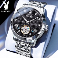 PLAYBOY Jam Tangan Lelaki Original 100% Automatic Watches Watch Man Waterproof Luminous 3045-H