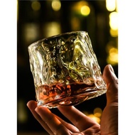 日式旋轉威士忌杯冰川不倒翁酒杯水晶玻璃杯創意梅子果酒杯洋酒杯