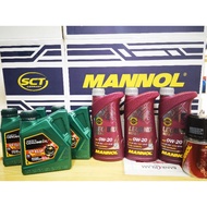 Engine oil Mannol 0w20 legend ultra 3litre+Atf oil perodua 3litre Free oil filter & engine flush man