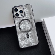 Trend flower Magnetic phone cases for iphone 16 Pro Max 15Plus 14Plus 15 Pro Max 14 Pro Max i14 13 P