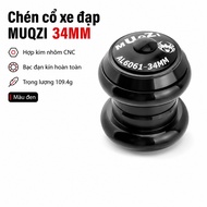 MUQZI AL6061 Bicycle Collar Ball Bearing for Steel Frame Code M34 Black/Silver