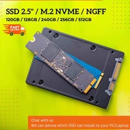 [Local Stock] Used SSD 2.5" /M.2 NVME / NGFF 120GB 128GB 240GB 256GB 512GB Desktop Laptop Internal S