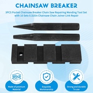 3PCS Pocket Chainsaw Breaker Chain Saw Repairing Mending Tool Set Accessories with 10 Sets 0.325in C