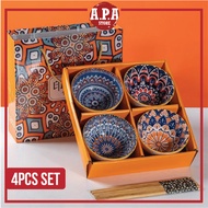 APA Bohemian Style Rice Bowl Porcelain Bowl Soup Ceramic Mangkuk Nasi Sup Nordic Doorgift Wedding Gi