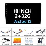 (4+64G)7 นิ้ว 9 นิ้ว 10นิ้ว2din Android13 รถวิทยุเครื่องเล่นมัลติมีเดีย 2.5D เครื่องเสียงติดรถยนต์สเ