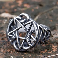 Hip Hop Cánh Nhẫn Inox Dành Cho Nam Và Nữ Thời Trang Punk Rock Ngôi Sao Năm Cánh Nhẫn Đôi Nhẫn Cặp N