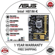 ใช้ ASUS H81M-K เดสก์ท็อปมาเธอร์บอร์ด H81เต้ารับแอลจีเอ I5 I3 DDR3ไมโคร ATX UEFI ขนาด16ก. เมนบอร์ดมื