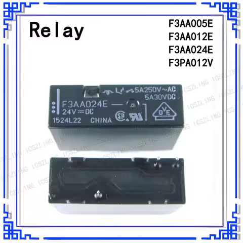 20Pcs/Lot Power Relays F3AA012E F3AA005E F3AA024E F3PA012V 1 Form A 1 Pole 5V 12V 24V DC 4PIN 5A 250