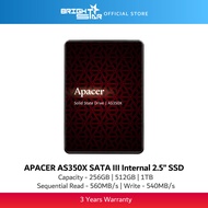APACER AS350X SATA III Internal 2.5" SSD - 256GB/512GB/1TB