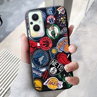 Casing hp for OPPO Reno 7Z 5G Reno 8Z 5G Reno 7 Lite 5G Reno 8 Lite 5G Case Badge and Basketball Pat
