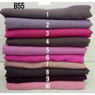 BORONG - Tudung bawal cotton kosong bidang 55 ( Airis Premium ).