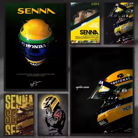 Super Racing A-Ayrton Senna F1 Poster Modern Aesthetic Gaming Room Decor Canvas Wall Art Poster Cool