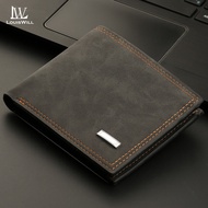 LouisWill Wallet Fashion Men's Wallet Men Short Wallet Super Soft PU Wallet Foldable Wallet Frosted