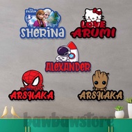 CUSTOM NAME ENGRAVED CARTOON CHARACTER MDF Wood Frame 20x30CM
