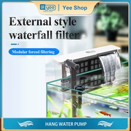 Yee 3 in 1 Hanging External Aquarium Hang On Filter Waterfall External Water Pumps Hanging Filters Power Waterfall Suspension Ultra-quiet Air Pump Activated Carbon Wate For Aquarium