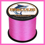 HERCULES PE Line Fishing Line, 4-Strand Braid, 15 Colors, Fishing Line for Long Casting, PE X4 Line,