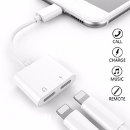 2 in 1 ตัวแปลงหูฟังและช่องชาร์จไฟ สำหรับ Apple lightening iPhone 7 8 PLUS 10 X XS XR เครมฟรี ไม่มีค่าใช้จ่าย Dual Lightning Audio &amp; Charge Adapter for iPhone 7 7plus 8 8Plus 10 X XS XR