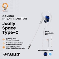 JCALLY Space Gaming IEM Earphone Type C Virtual 7.1 DSP Dynamic Driver with Boom Microphone
