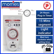 Morries 24 Hours Plug-in Timer MSTE01A-15MT (mechanical timer, timer plug socket, appliance timer)
