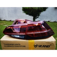 Volkswagen vw mk7 taillight tail lights tail lamp led sequential signal dynamic signal signal dinami