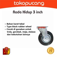 3" Live Wheels 3 inch Rubber Trolley Cart Wheels Display Table Wheels