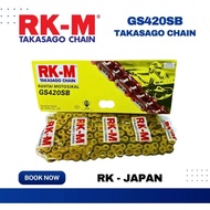 RKM 420 / DID 415HD / DID 428HD RKM GOLD CHAIN GS420SB TAKASAGO CHAIN RANTAI MOTOSIKAL 100% ORIGINAL