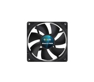 Gelid Solutions Silent 9 PWM Black-Case Fan 92mm-4 Pin-Silent Operation-92x92x25mm-RPM1500-Rubber Fa