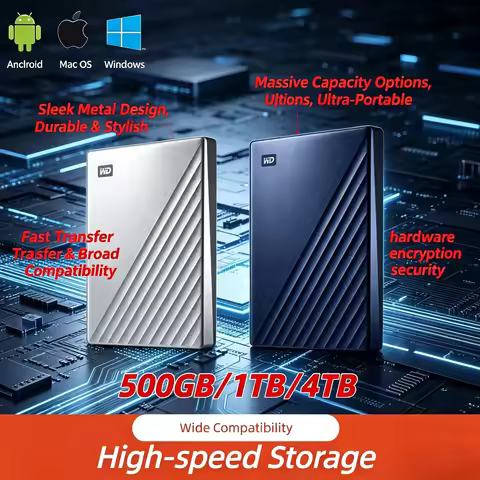 OEM For Western Digital My Passport Ultra Metal Edition Portable Hard Drive 500GB 1TB 2TB 4TB China 