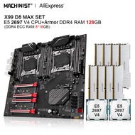 MACHINIST X99 Motherboard Set LGA 2011-3 Kit Xeon E5 2697 V4 CPU Processor 128(8*16G) DDR4 ECC RAM Memory Support SSD M. 2 D8-MAX LKN1