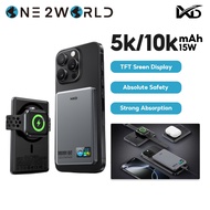 MXD 3-in-1 5000/10000mAh Magnetic Powerbank 15W Qi2 Fast Charging Wireless Power Bank Portable Charg