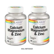 Solaray Calcium Magnesium & Zinc (120's x 2)