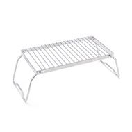 Outdoor Striped Barbecue Grill Barbecue Long Stainless Steel Pot Folding Bracket Portable Rack Drain Rack