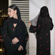 2025 Muslim Women Dubai Middle East Turkey Flower Embroidered Cardigan