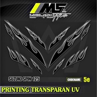 HITAM Decal Sticker Striping Variations Transparent Uv Suzuki Spin Api Spin 125 R Spin 125 NR Suzuki