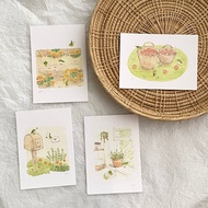 綠繡眼 童趣景色 明信片 64