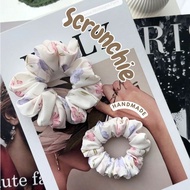 Blossom Day Scrunchie, Floral Scrunchie, Flower Scrunchie, Hair Ties, Ribbon Scrunchie