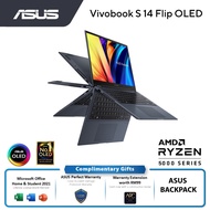 ASUS 2 In 1 Vivobook S 14 Flip OLED Laptop (Ryzen 5 5600H/8GB RAM/14" 2.8K OLED Touch/512GB SSD/Win 