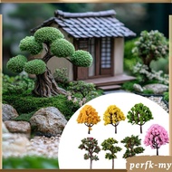 [PerfkMY] 7 Artificial Miniature Trees, Mini Model Trees, Micro Landscape Decor, Realistic for DIY C