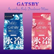 GATSBY Ice Cooling Deodorant Body Wipes 30sheets-100%original from Japan
