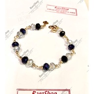14K GOLD HAND CHAIN WITH CRYSTAL TIE