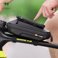 ALANFY Bicycle Frame Bag Waterproof Multifunctional Front Frame Top Tube Case Cycling EVA Hard Shell Bike Frame Pouch