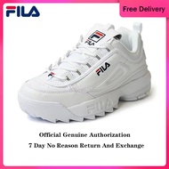 【สินค้าของแท้อย่างเป็นทางการ】FILA Disruptor 2 Premium Men's and women's running shoes, sports shoes,