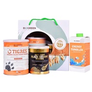 BIOGREEN O'Tigres Energy Package (Low Cane Sugar) (Black Bean Low Sugar + Black Sesame Powder)