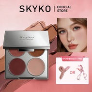 SKYKO Blush Palette Creamy 4 Colors Blusher Muti-use For Eyeshadow & Lips & Cheek