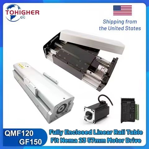 Fully Sealed Linear Slide Table 120/150mm Wide 120KG Max Load 0.03mm Accuracy Dual-Guide Rail SFU160
